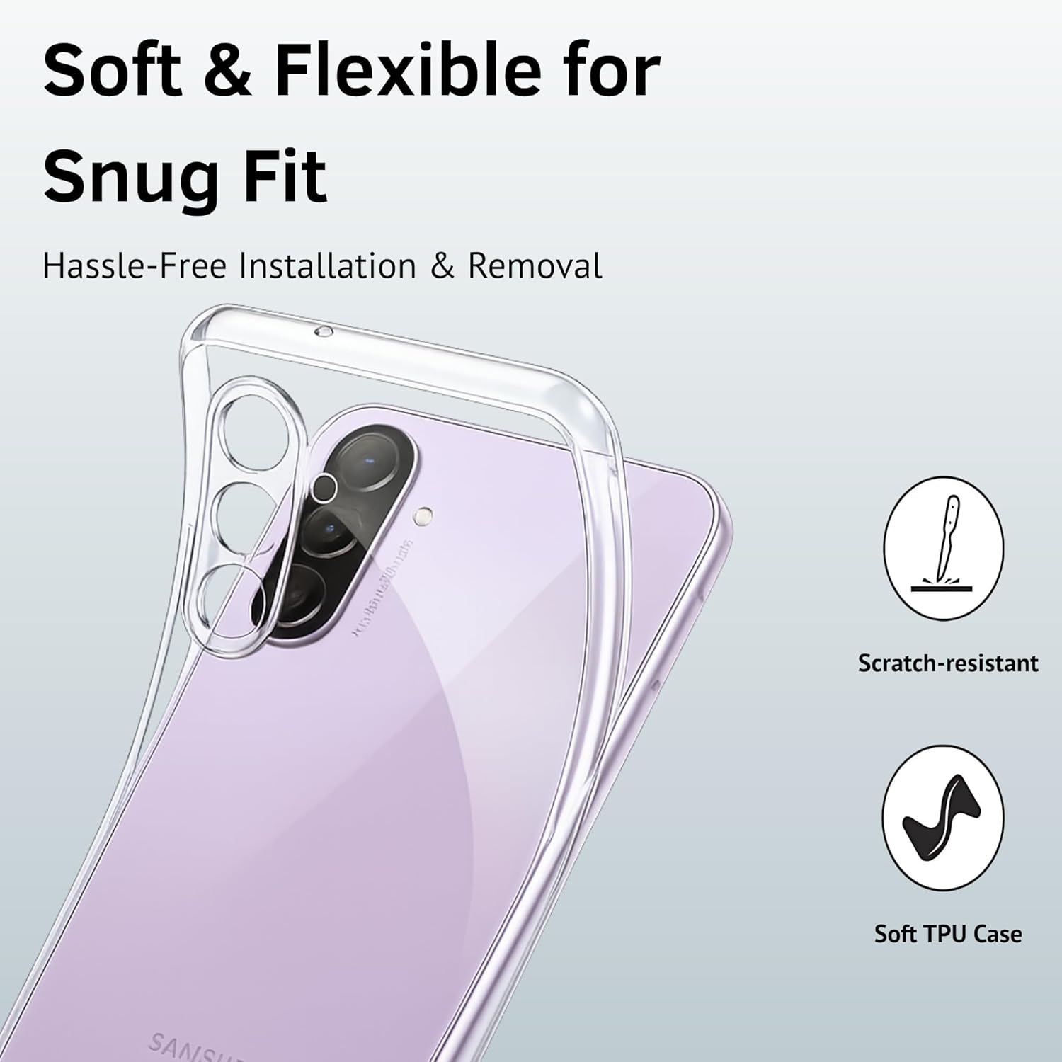 Samsung Galaxy A37 Case Clear Gel Ultra Slim Soft Transparent Silicone Cover