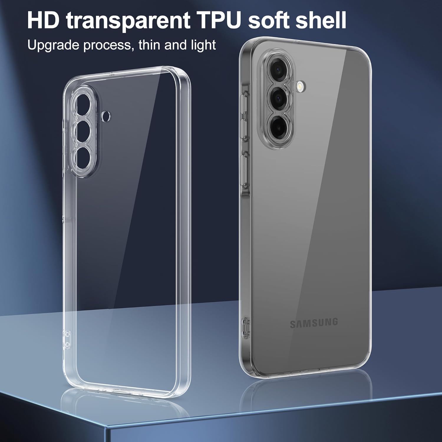 Samsung Galaxy A57 Clear Gel Case Cover With Glass Screen Protector