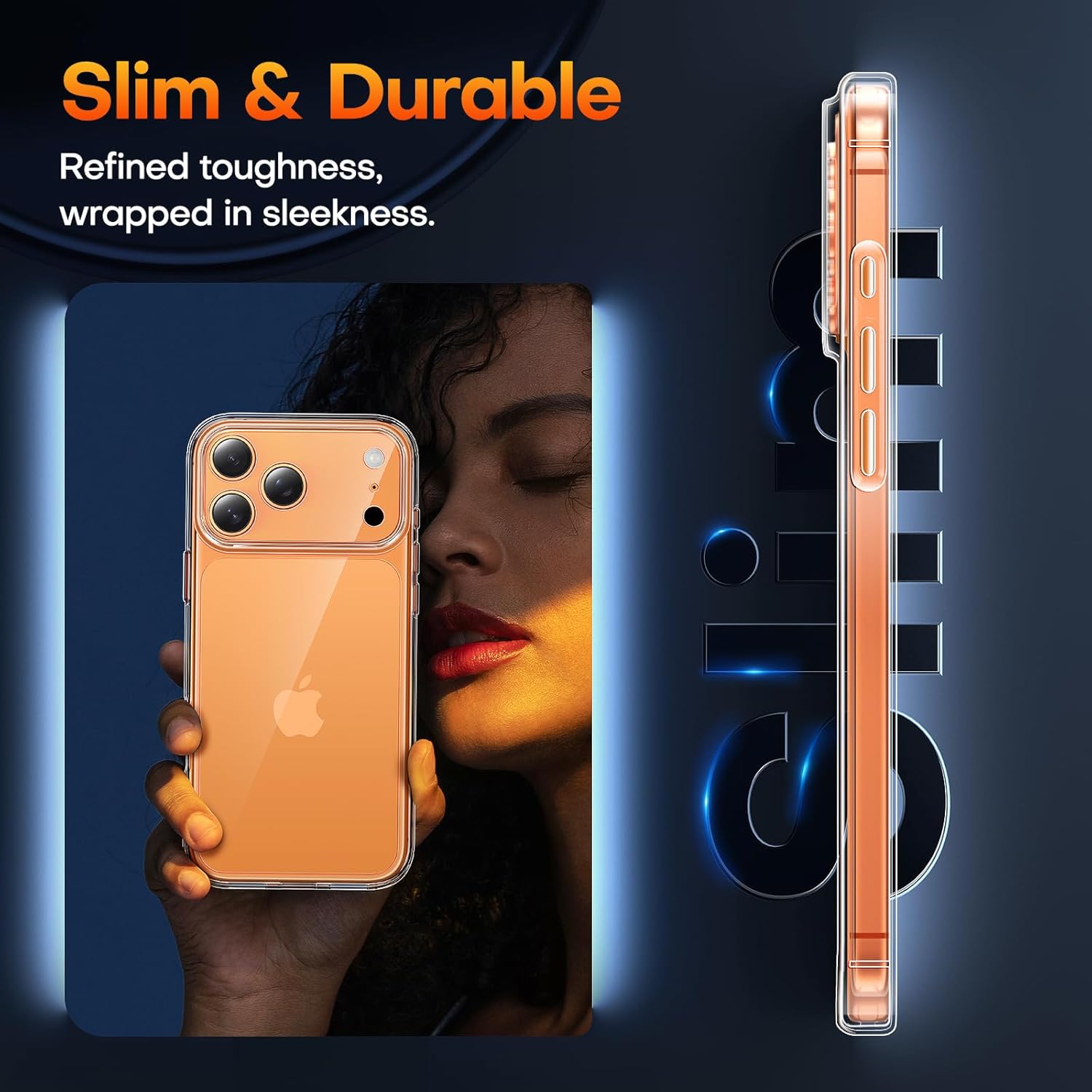 Apple iPhone 17 Pro Clear Gel Case Cover With Glass Screen Protector