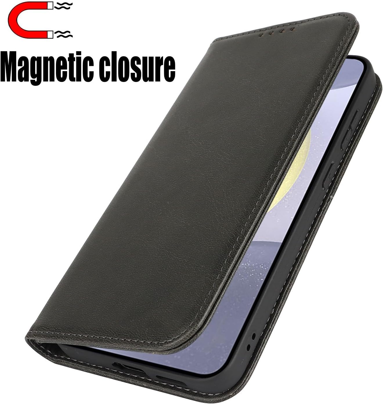 Samsung Galaxy S25 Flip Book Case Premium Leather Wallet Stand Phone Cover