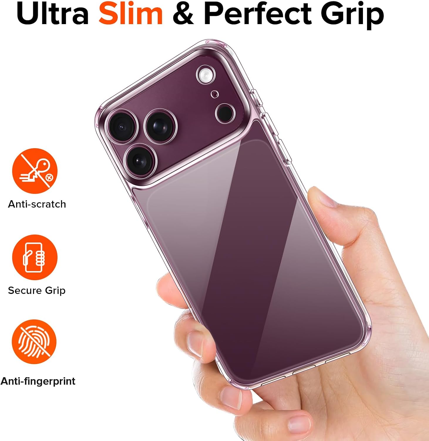Apple iPhone 18 Pro Max Clear Gel Case Cover With Glass Screen Protector