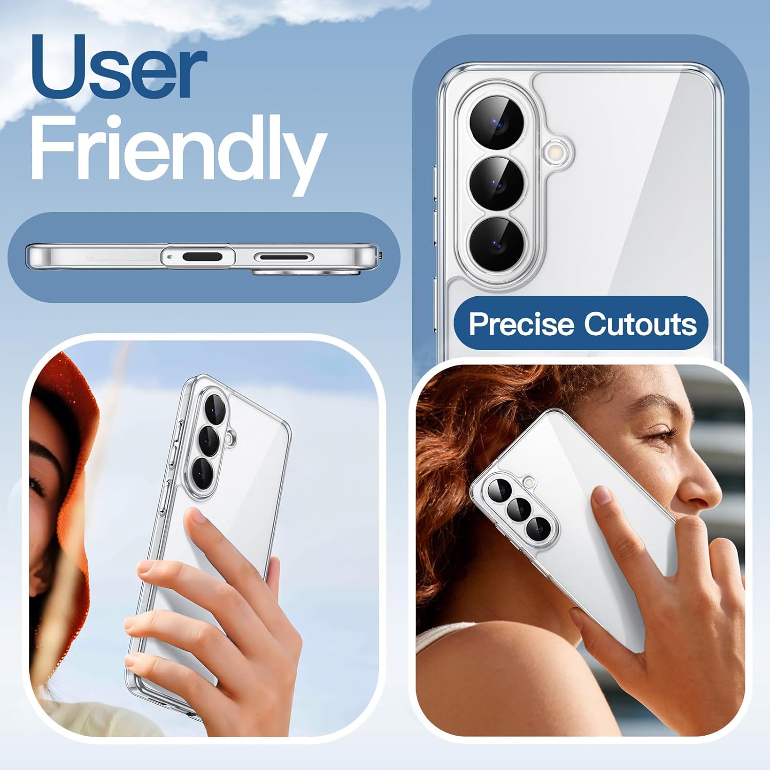 Samsung Galaxy S26+ Plus Clear Gel Case Cover With Glass Screen Protector