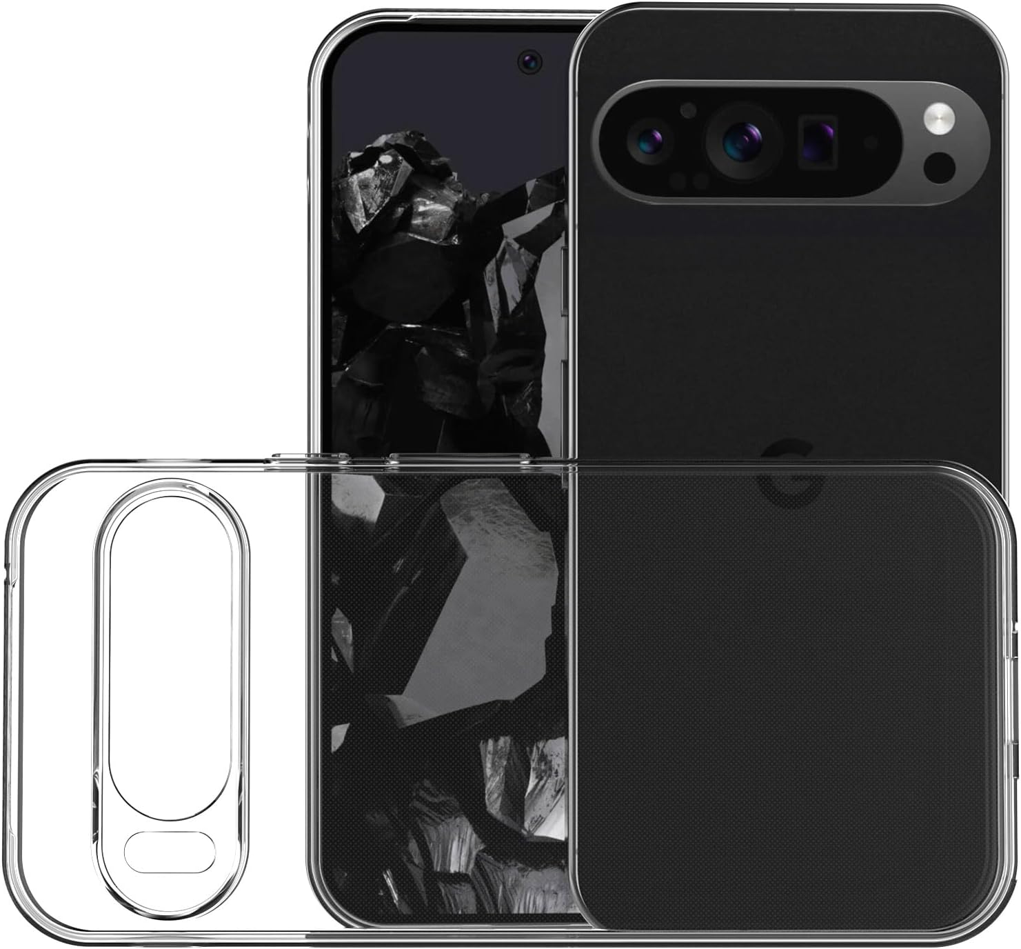 Google Pixel 9 Pro XL Case Clear Gel Ultra Slim Soft Transparent Silicone Cover