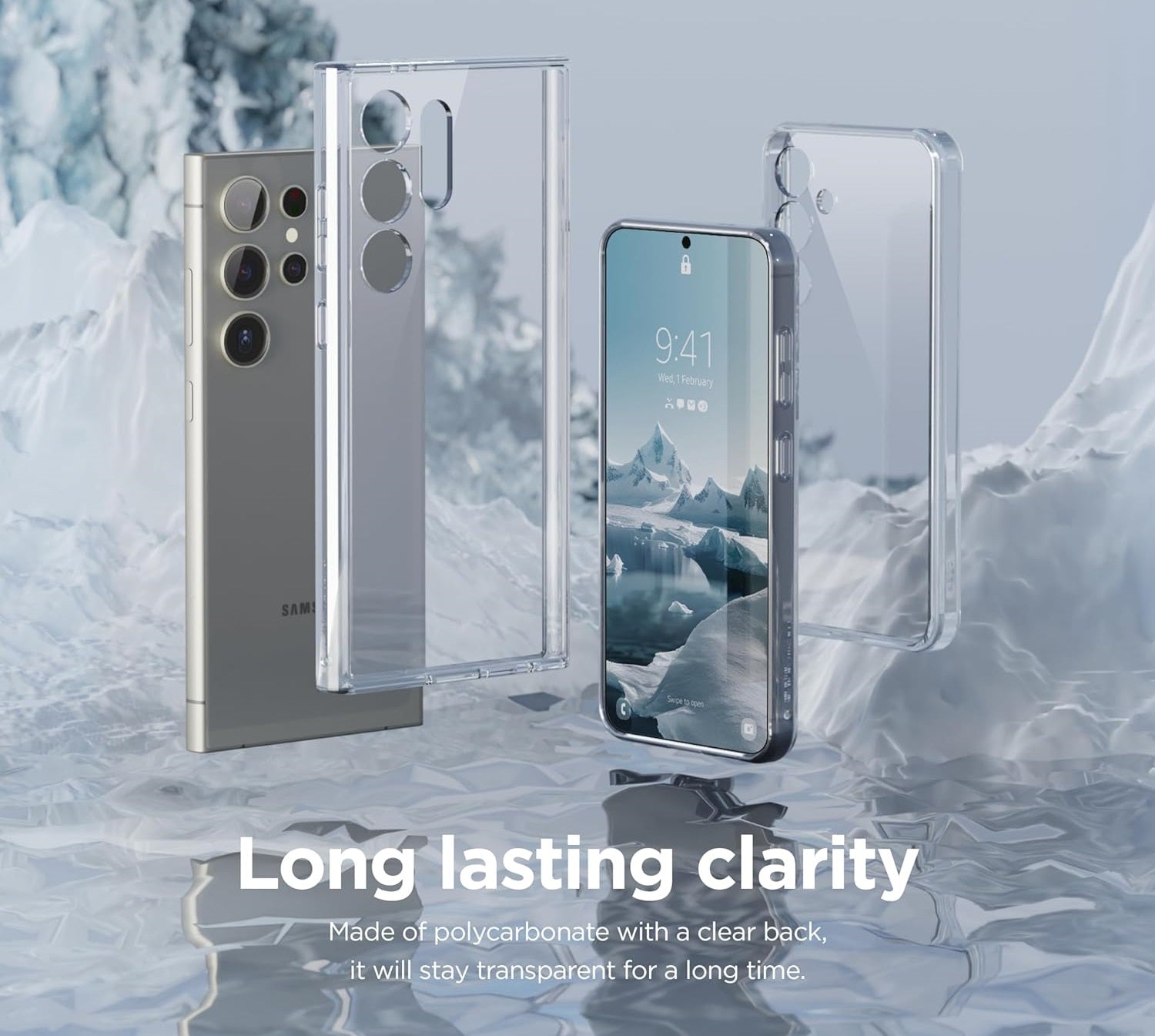 Samsung Galaxy S24 Ultra Case Clear Gel TPU Ultra Slim Soft Transparent Silicone Cover