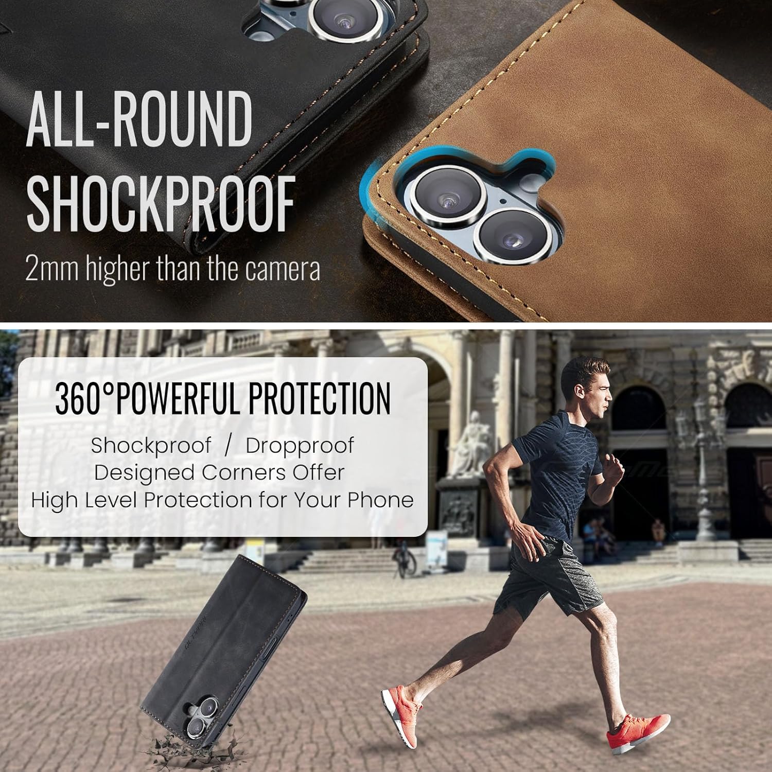 Apple iPhone 17 Flip Book Case Premium Leather Wallet Stand Phone Cover
