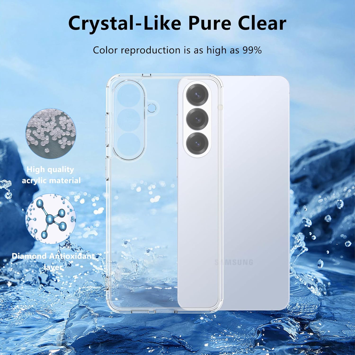 Samsung Galaxy S26+ Plus Clear Gel Case Cover With Glass Screen Protector