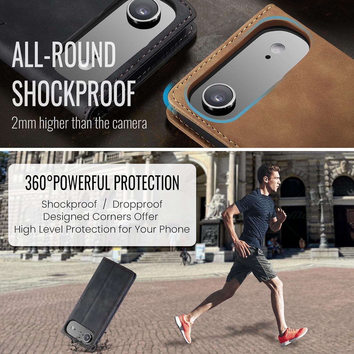 Apple iPhone 17 Air Flip Book Case Premium Leather Wallet Stand Phone Cover