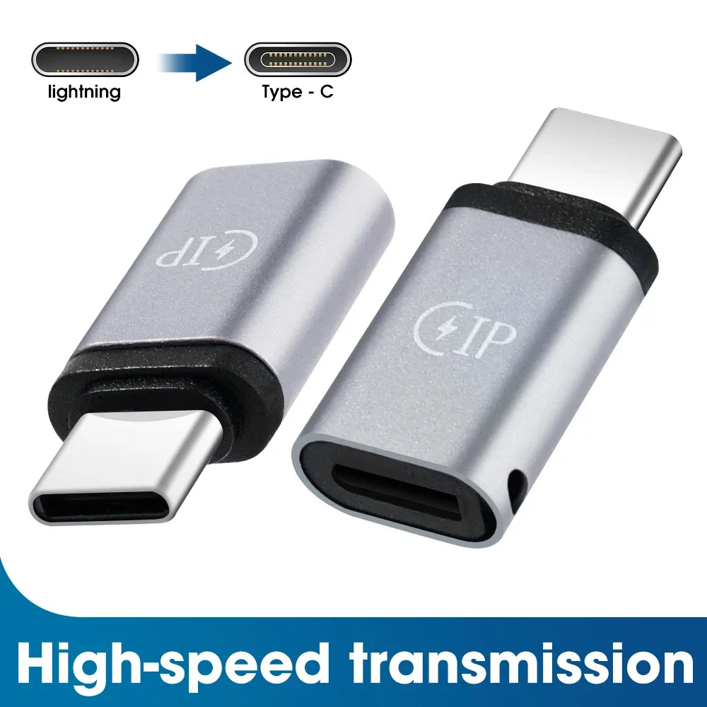 iPhone Lightning to Type C USB C Adapter Converter Fast Charging Data Connector OTG