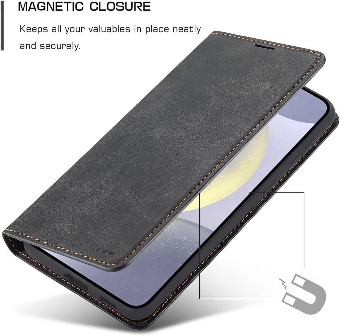 Samsung Galaxy S25 FE Flip Book Case Premium Leather Wallet Stand Phone Cover