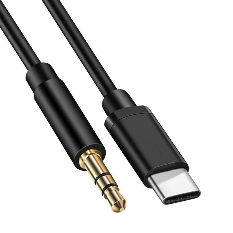 Google Pixel 8 - 1M Type C USB To 3.5mm AUX Audio Adaptor Car Cable