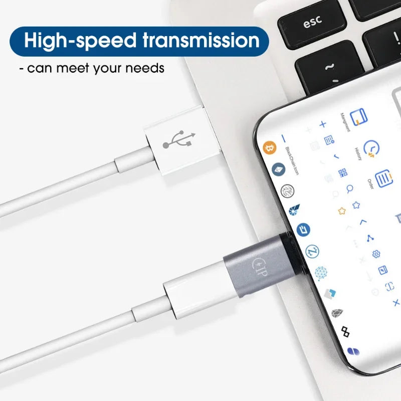 iPhone Lightning to Type C USB C Adapter Converter Fast Charging Data Connector OTG