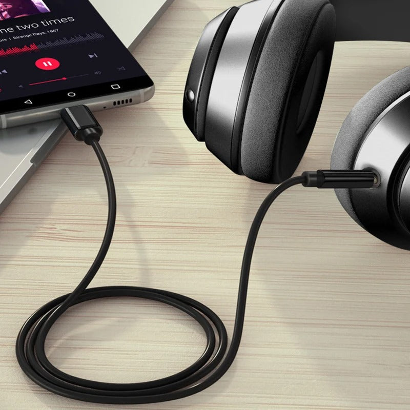 Google Pixel 8 - 1M Type C USB To 3.5mm AUX Audio Adaptor Car Cable