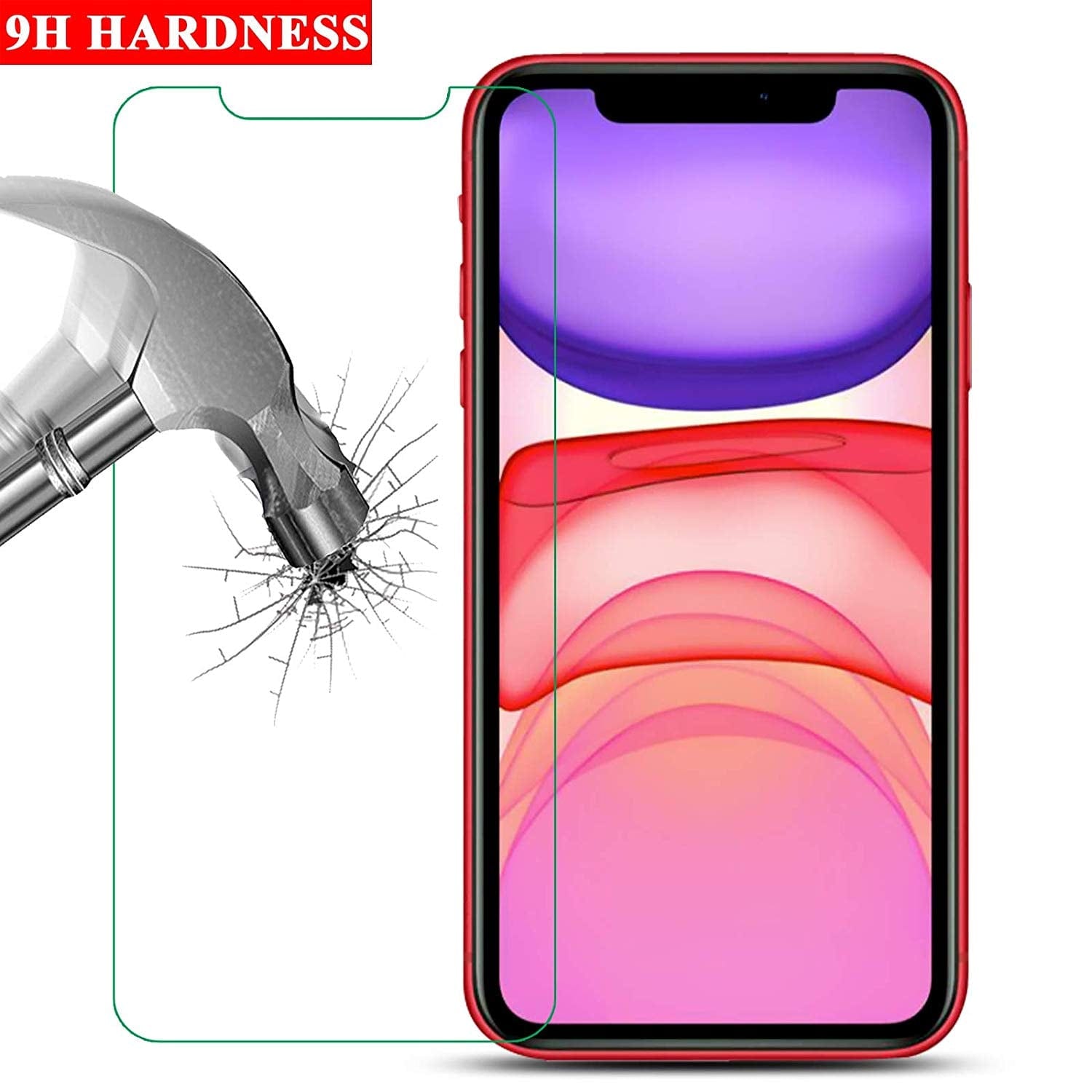 2 Pack Apple iPhone 11 (6.1) Clear Tempered Glass Screen Protector - SmartPhoneGadgetUK