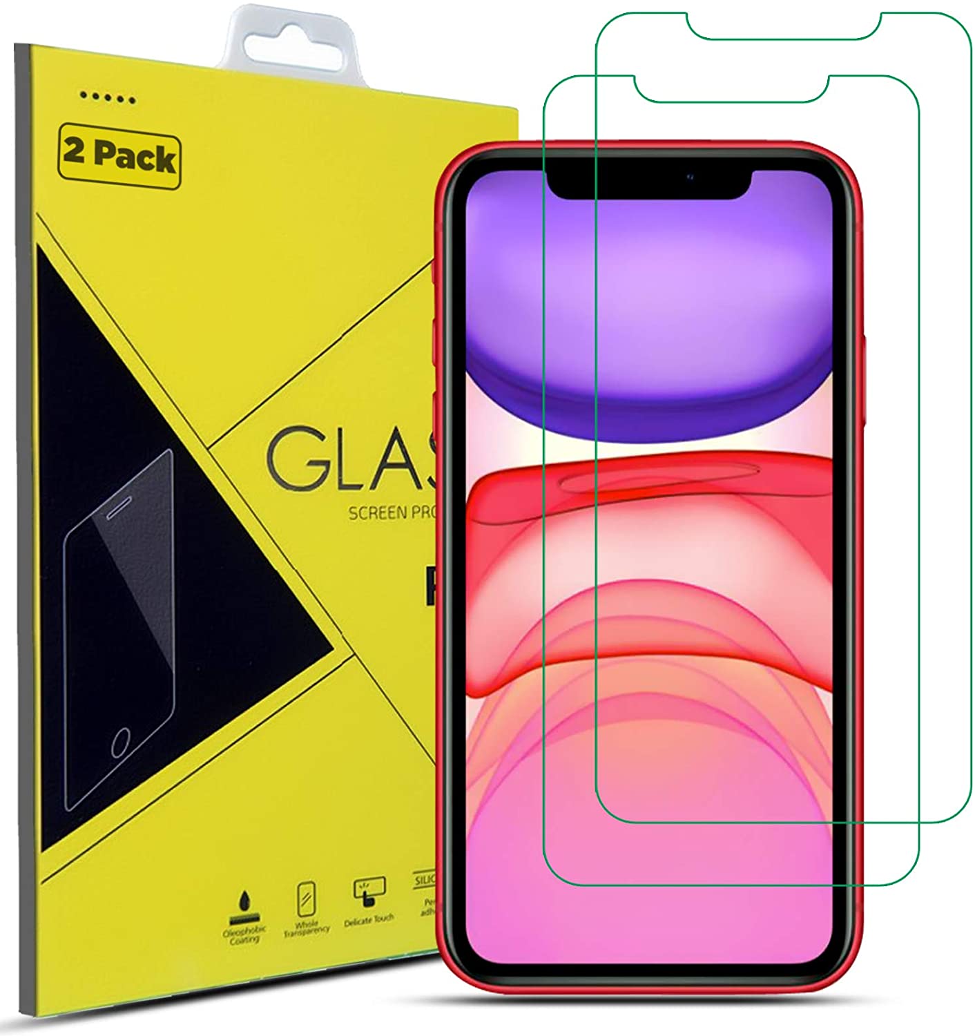 2 Pack Apple iPhone 12 (6.1) Clear Tempered Glass Screen Protector - SmartPhoneGadgetUK