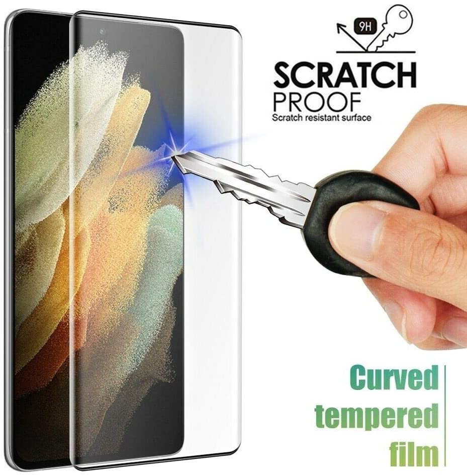 2 Pack Samsung Galaxy S21 Ultra / 5G Clear Tempered Full Cover Glass Screen Protector Full Coverage - SmartPhoneGadgetUK