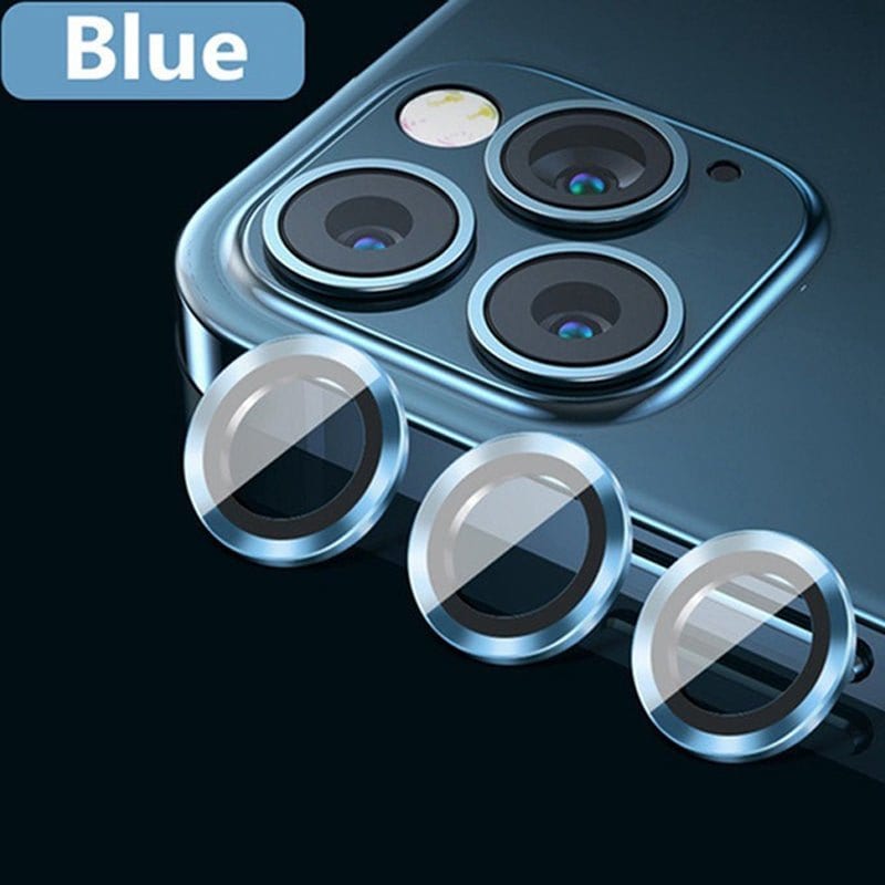 9H Tempered Glass Metal Camera Lens Protectors - iPhone 13 (6.1) - (2 Pack) - SmartPhoneGadgetUK