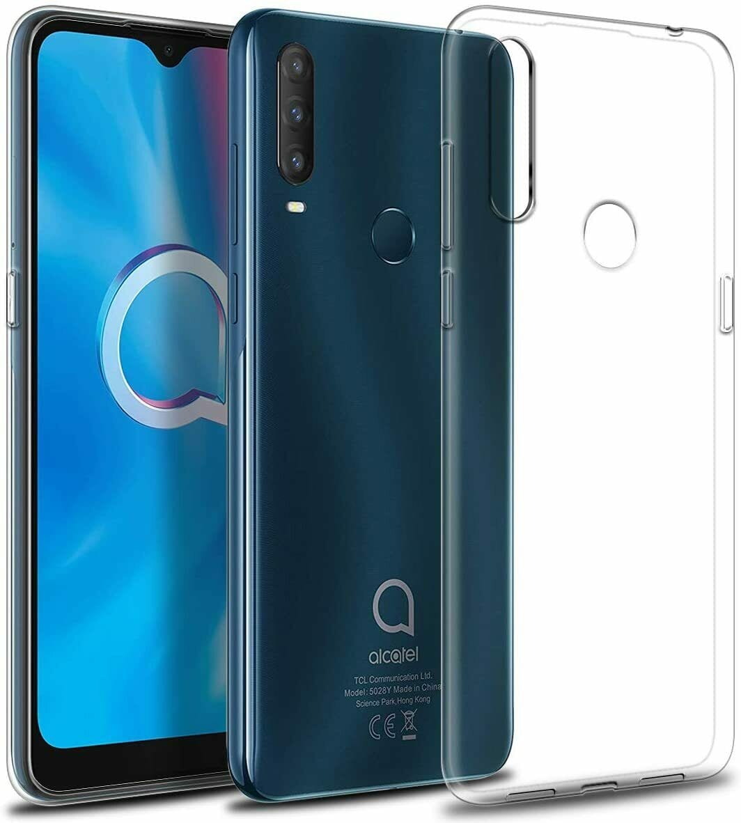 Alcatel 1S (2020) Gel Case Soft Transparent TPU Clear Ultra Slim Silicone - SmartPhoneGadgetUK