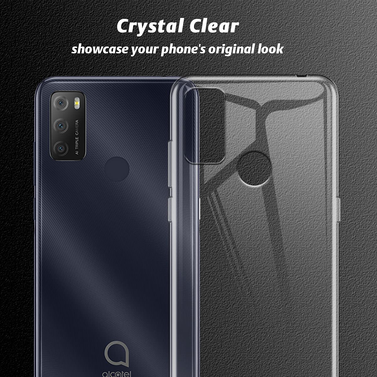 Alcatel 3L 2021 Gel Case Soft Transparent TPU Clear Ultra Slim Silicone - SmartPhoneGadgetUK