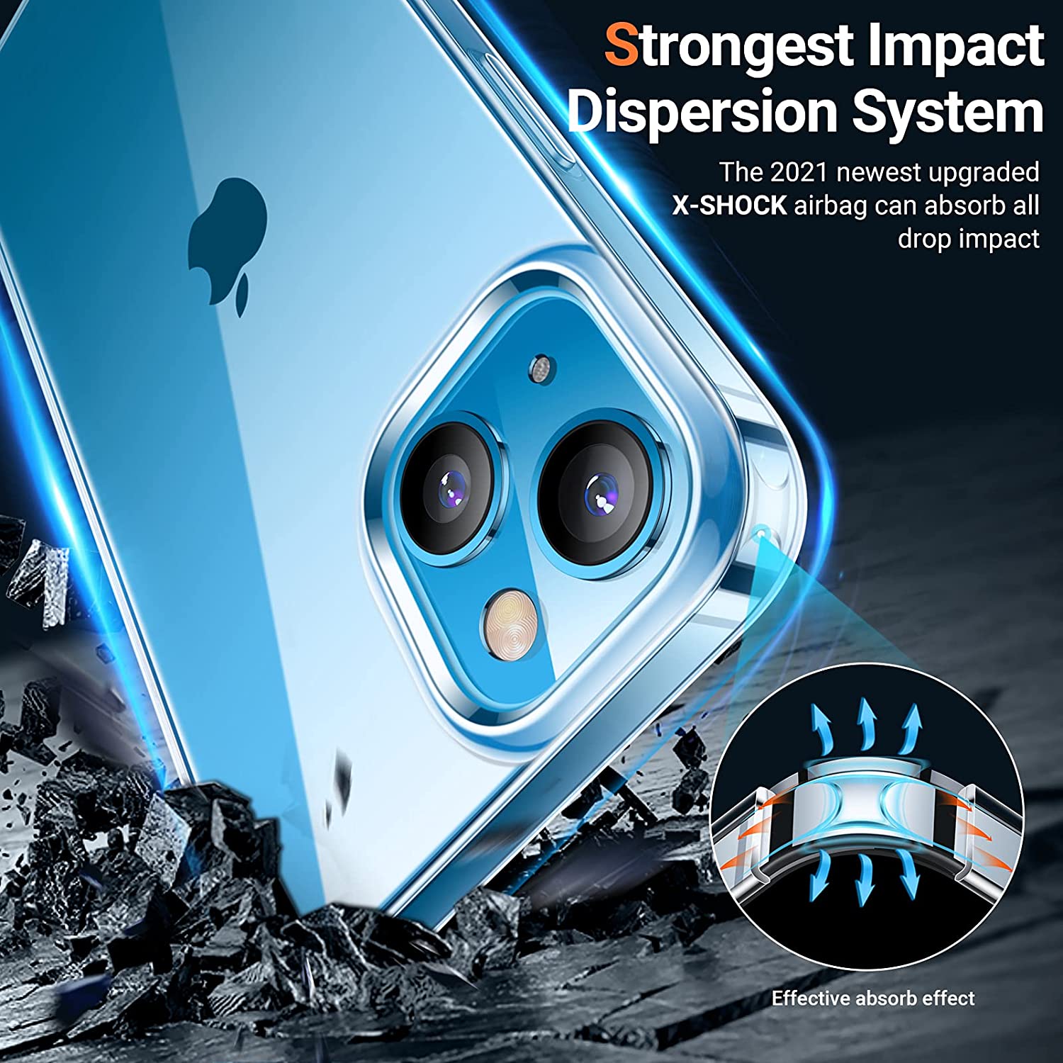 Apple iPhone 13 (6.1) Gel Case Clear Ultra Slim Silicone - SmartPhoneGadgetUK