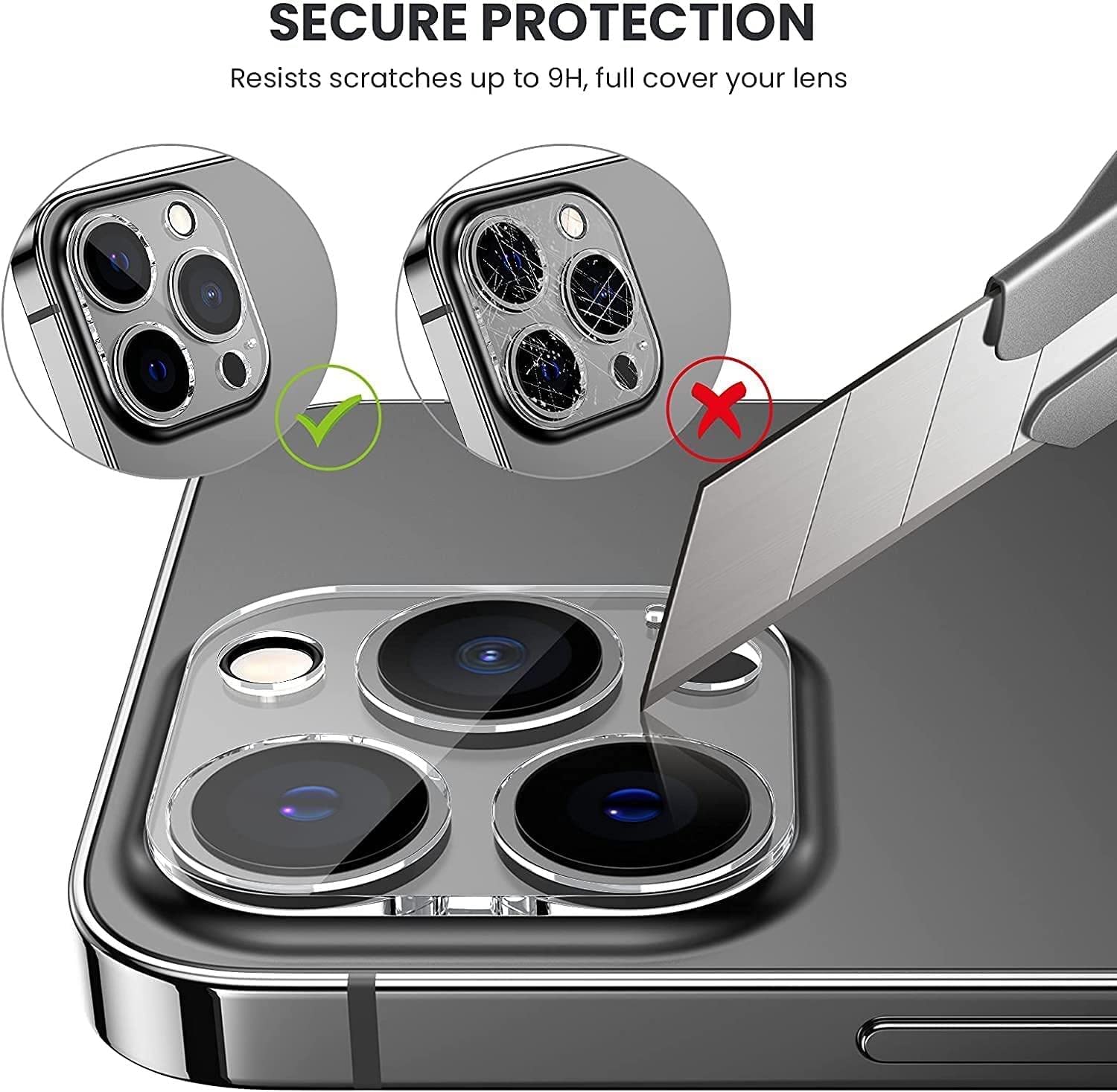 Apple iPhone 13 Pro (6.1) Camera Protector Lens Tempered Glass Film - SmartPhoneGadgetUK
