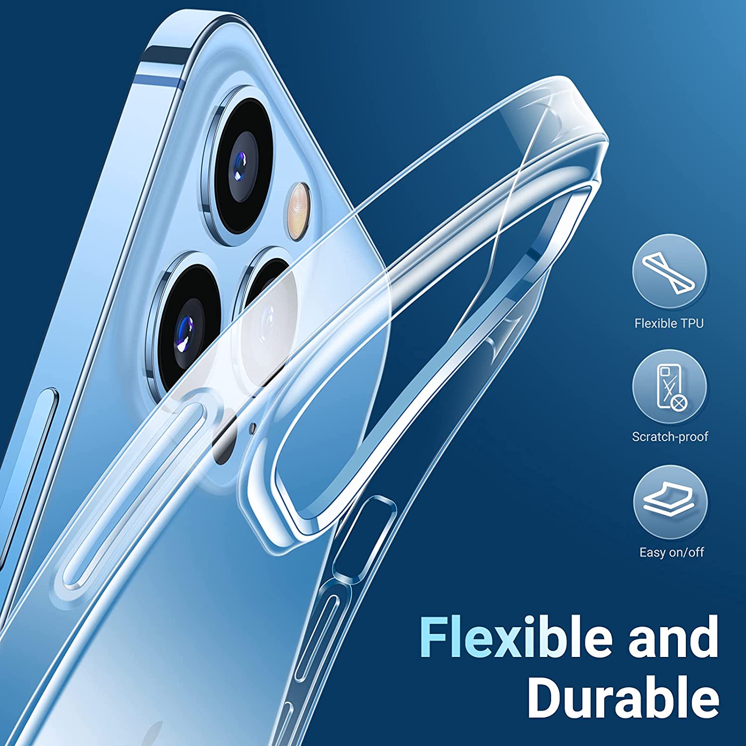 Apple iPhone 13 Pro (6.1) Gel Case Clear Ultra Slim Silicone - SmartPhoneGadgetUK