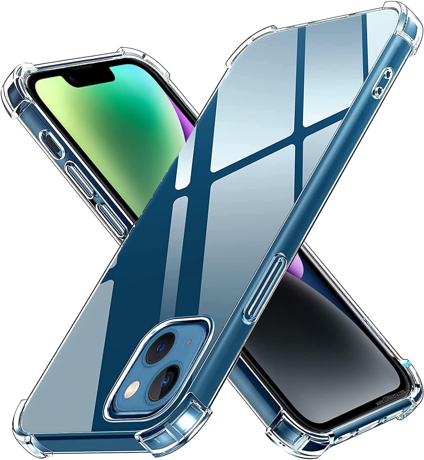 Apple iPhone 14 (6.1) Gel Case Clear Transparent Anti-Shock Absorption Bumper Ultra Thin Cover - SmartPhoneGadgetUK