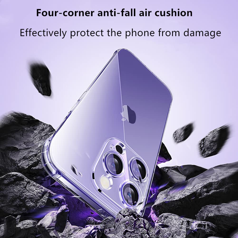Apple iPhone 14 Pro (6.1) Gel Case Clear Transparent Anti-Shock Absorption Bumper Ultra Thin Cover - SmartPhoneGadgetUK