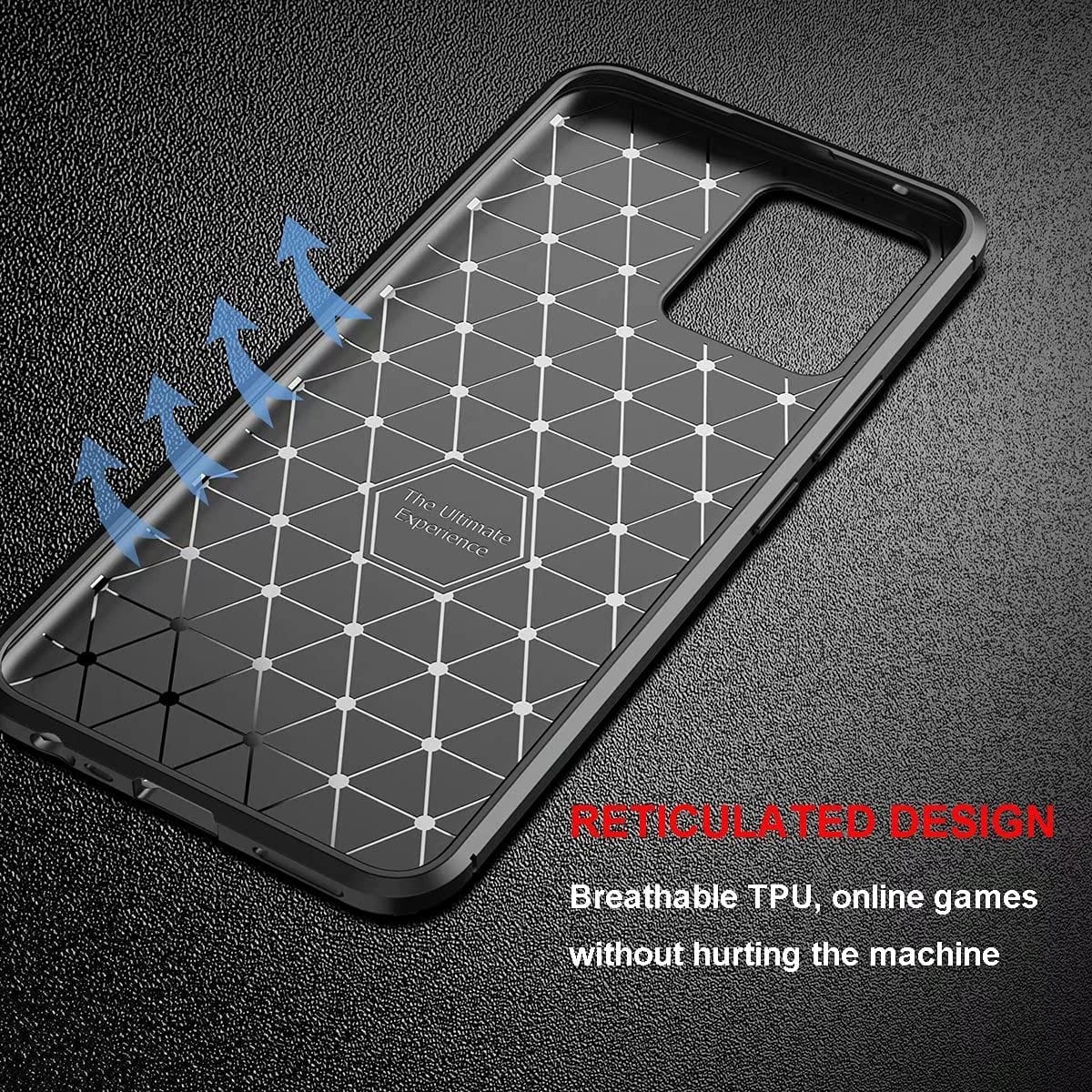 Realme 8 (4G) Case Carbon Fiber Thin Shockproof Bumper Drop Protection Non Slip TPU - Black - SmartPhoneGadgetUK