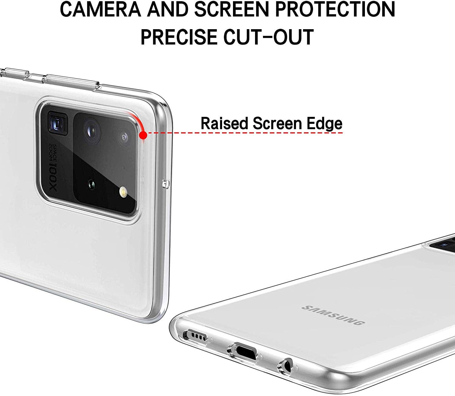 Samsung Galaxy S20 Ultra 5G Gel Case Clear Ultra Slim Silicone - SmartPhoneGadgetUK
