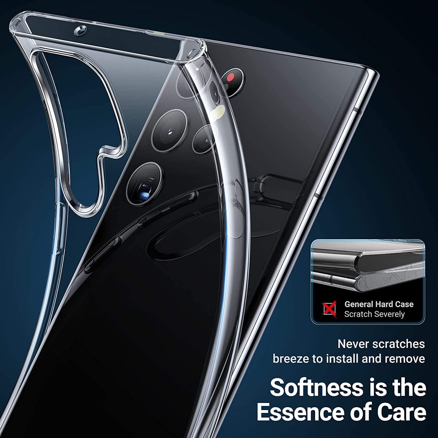 Samsung Galaxy S22 Ultra 5G Gel Case Soft Transparent TPU Clear Ultra Slim Silicone - SmartPhoneGadgetUK